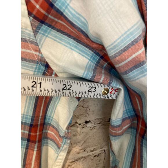 Timberland Shirt Mens Large Multicolor Plaid Button Up Regular Fit Cotton - Picture 9 of 14